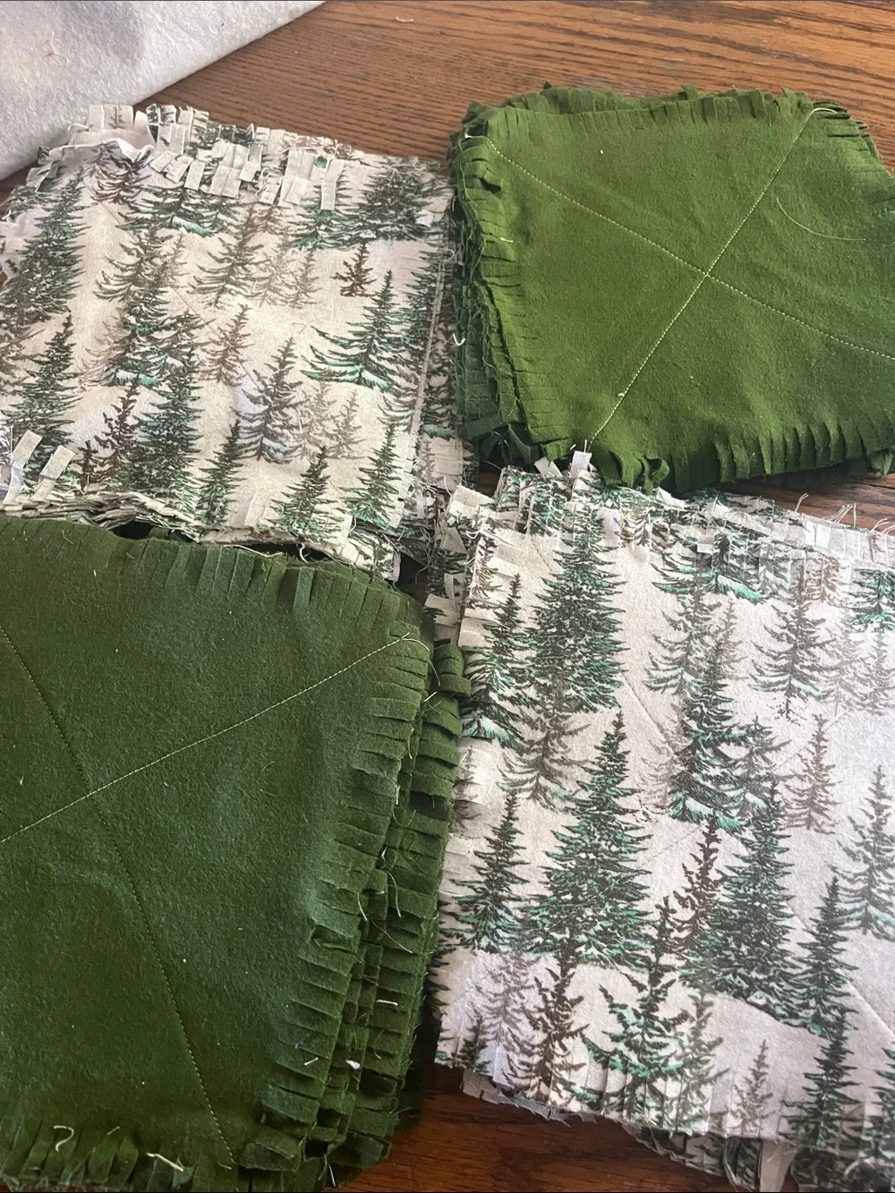 Flannel Rag quilt patches 48 8” patches